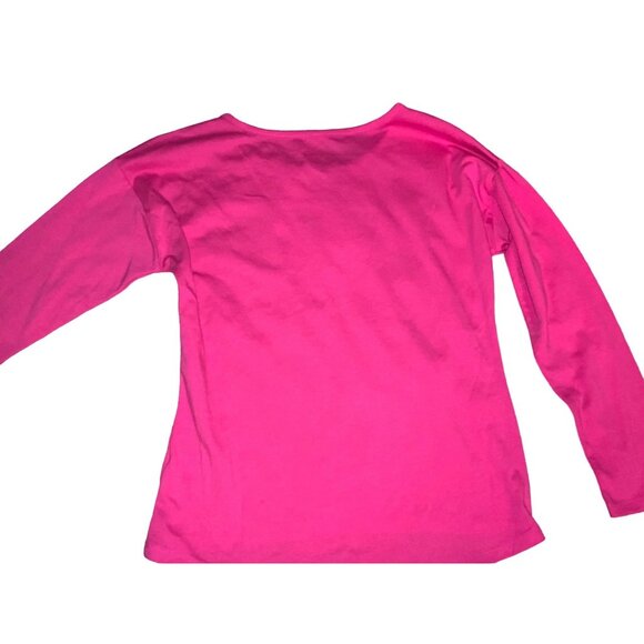 Justice Follow your Dreams Pink Long Sleeve shirt-Pink Girls 10 sequins - Picture 6 of 8